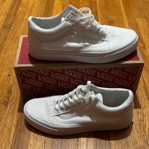 Vans Old Skool White Womens US 9 WD